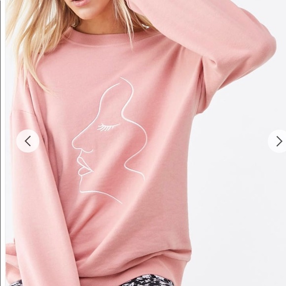 Forever 21 Sweaters - Silhouette Sweatshirt - pink like new